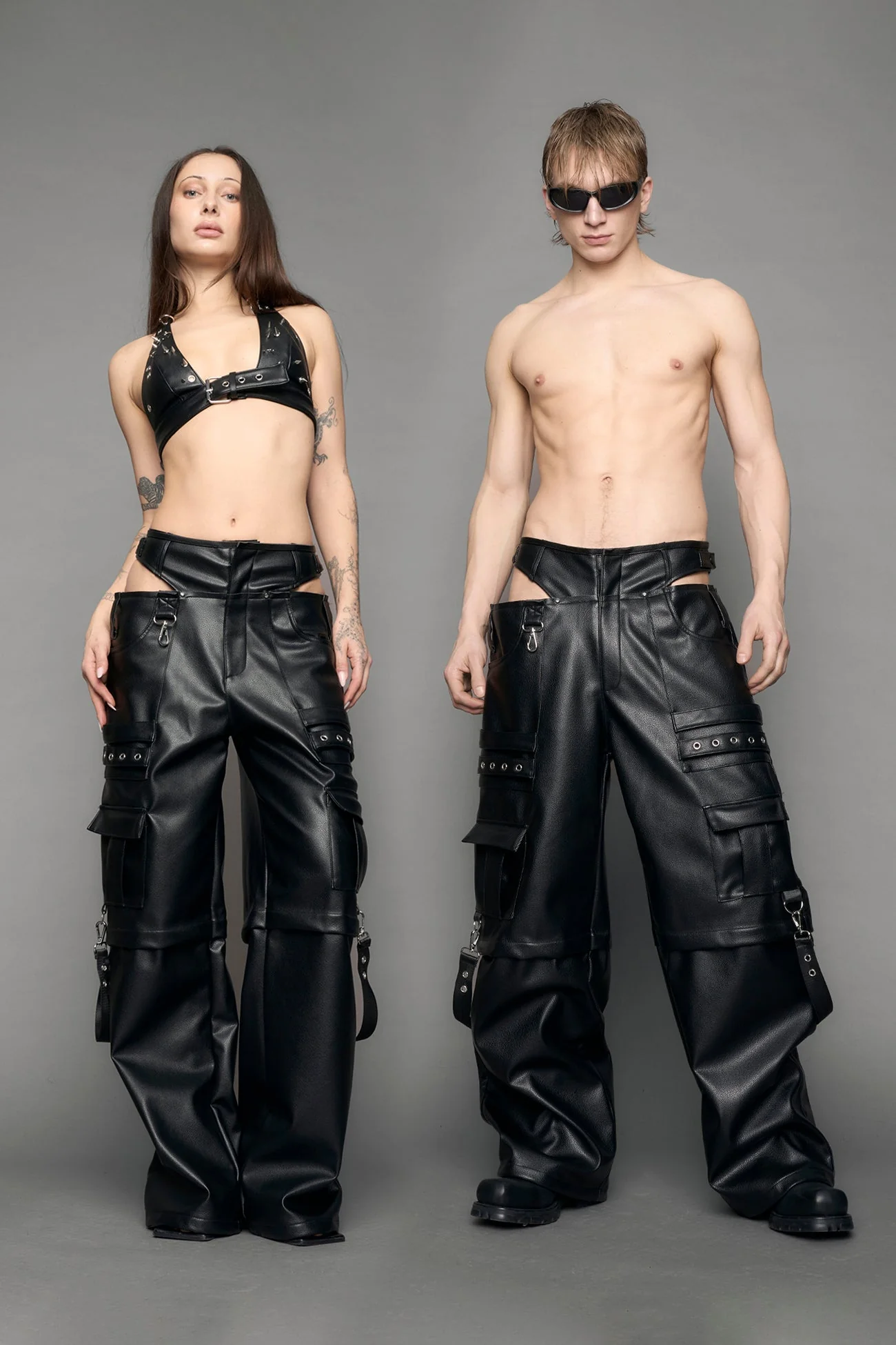 Cargo Leather Panty Trousers