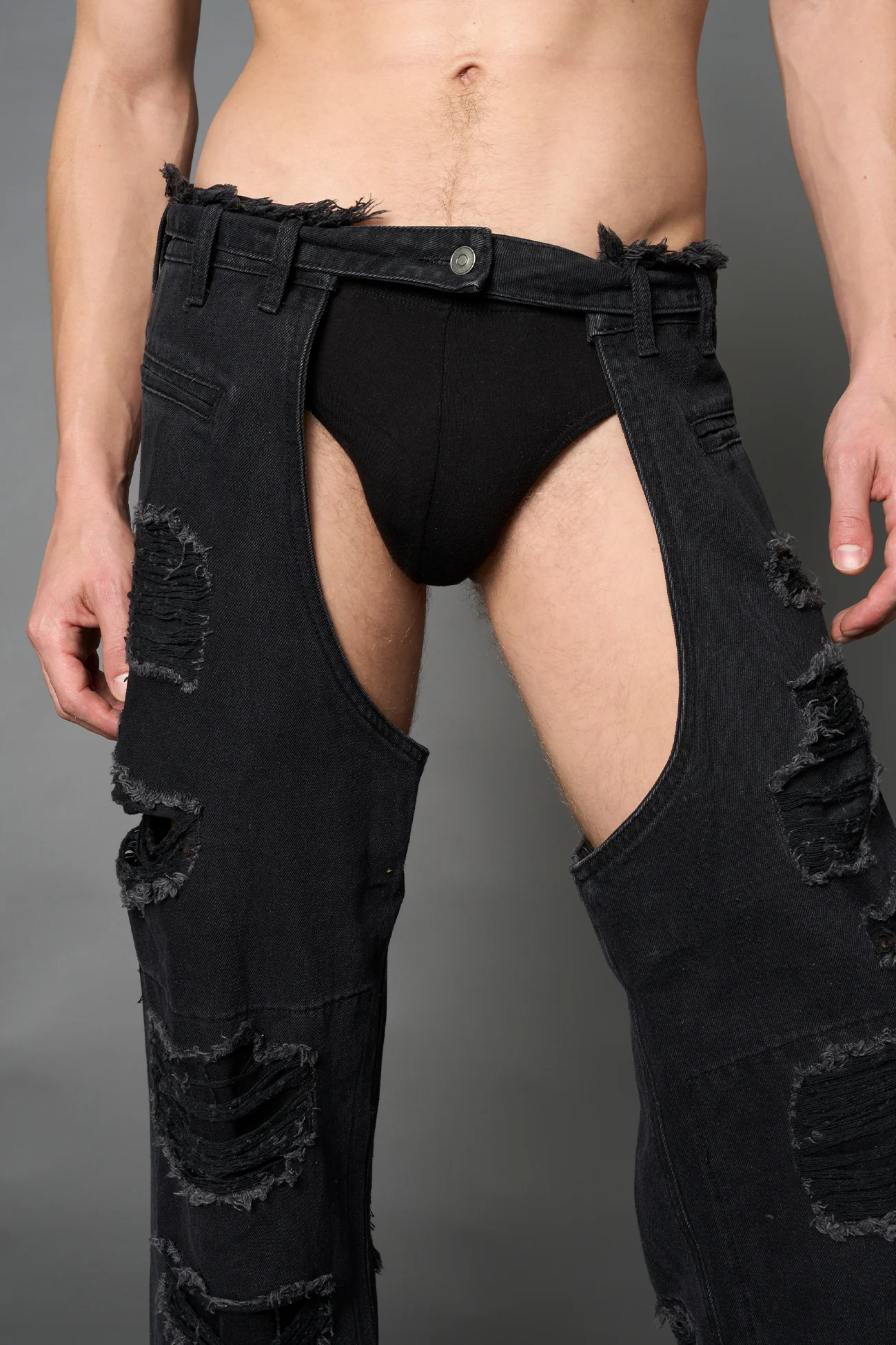 Denim Shredded Chaps - Image 10