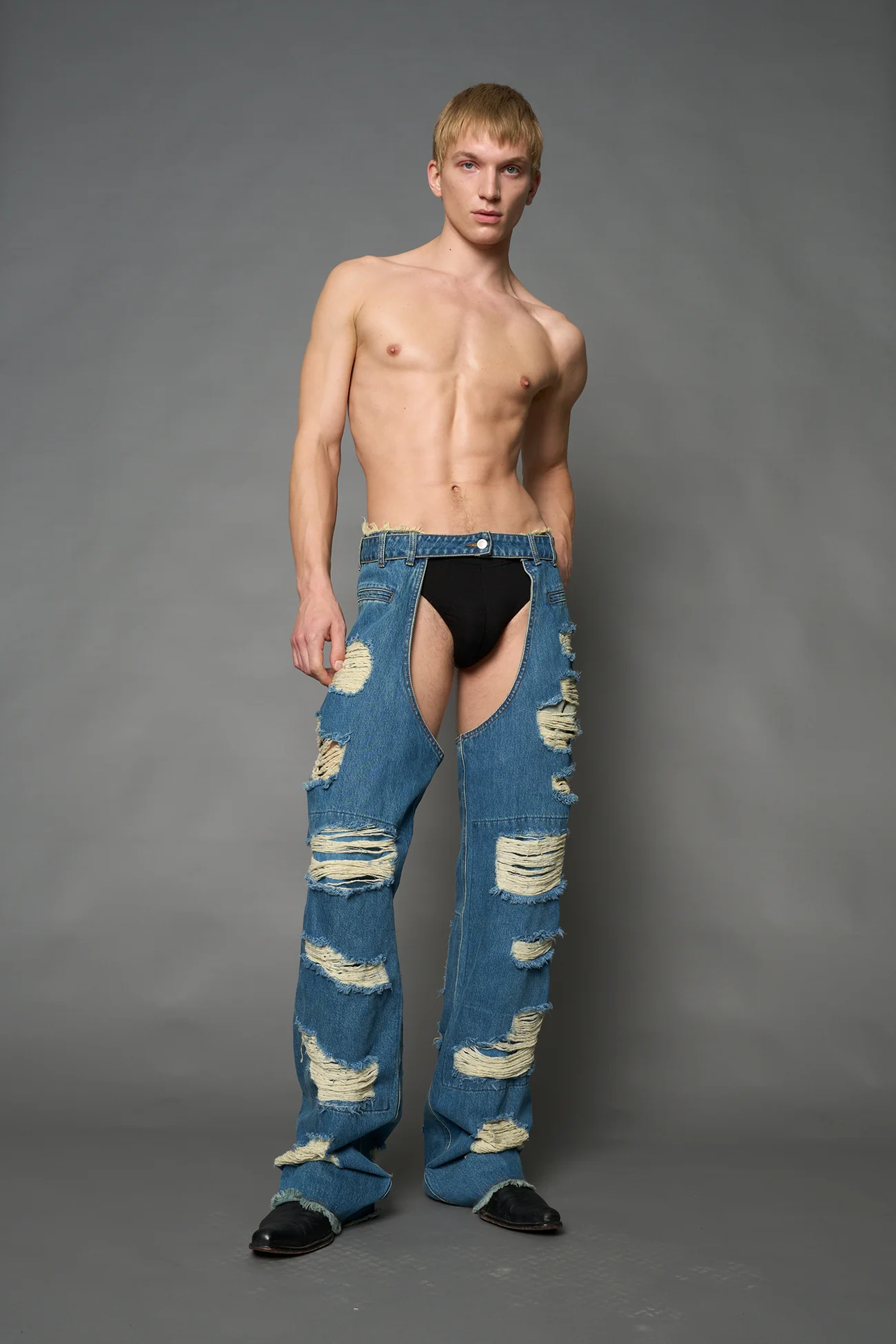 Denim Shredded Chaps - Image 13