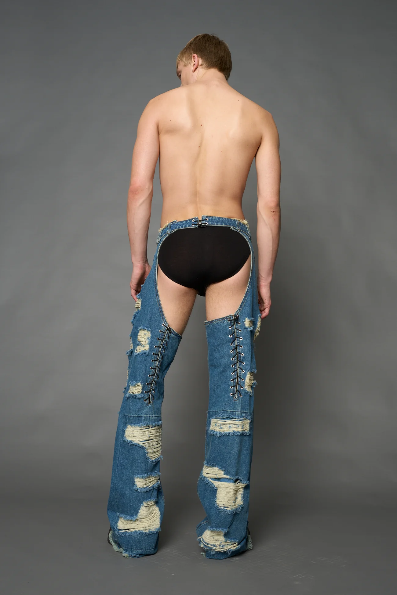Denim Shredded Chaps - Image 15