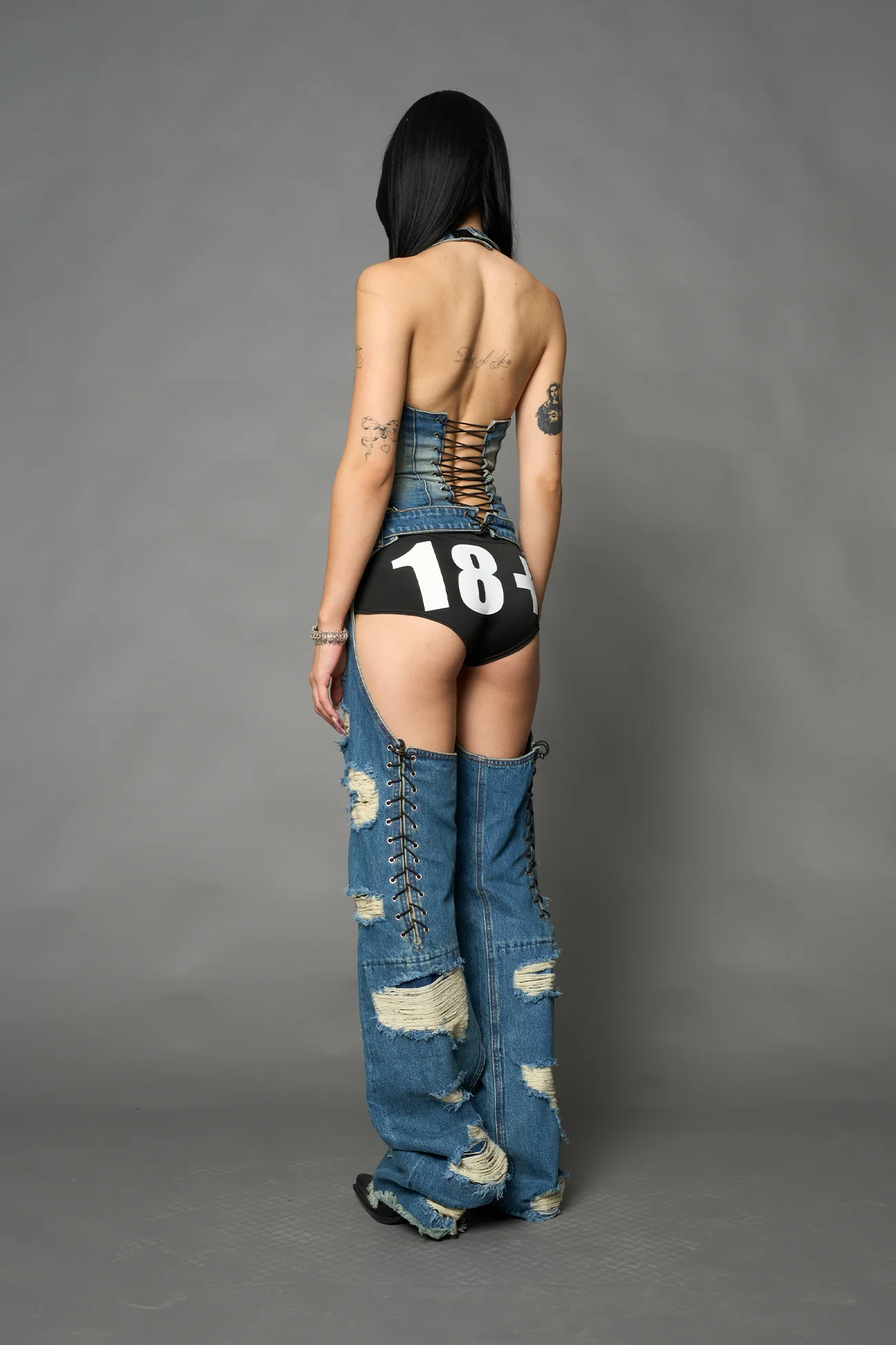 Denim Shredded Chaps - Image 23