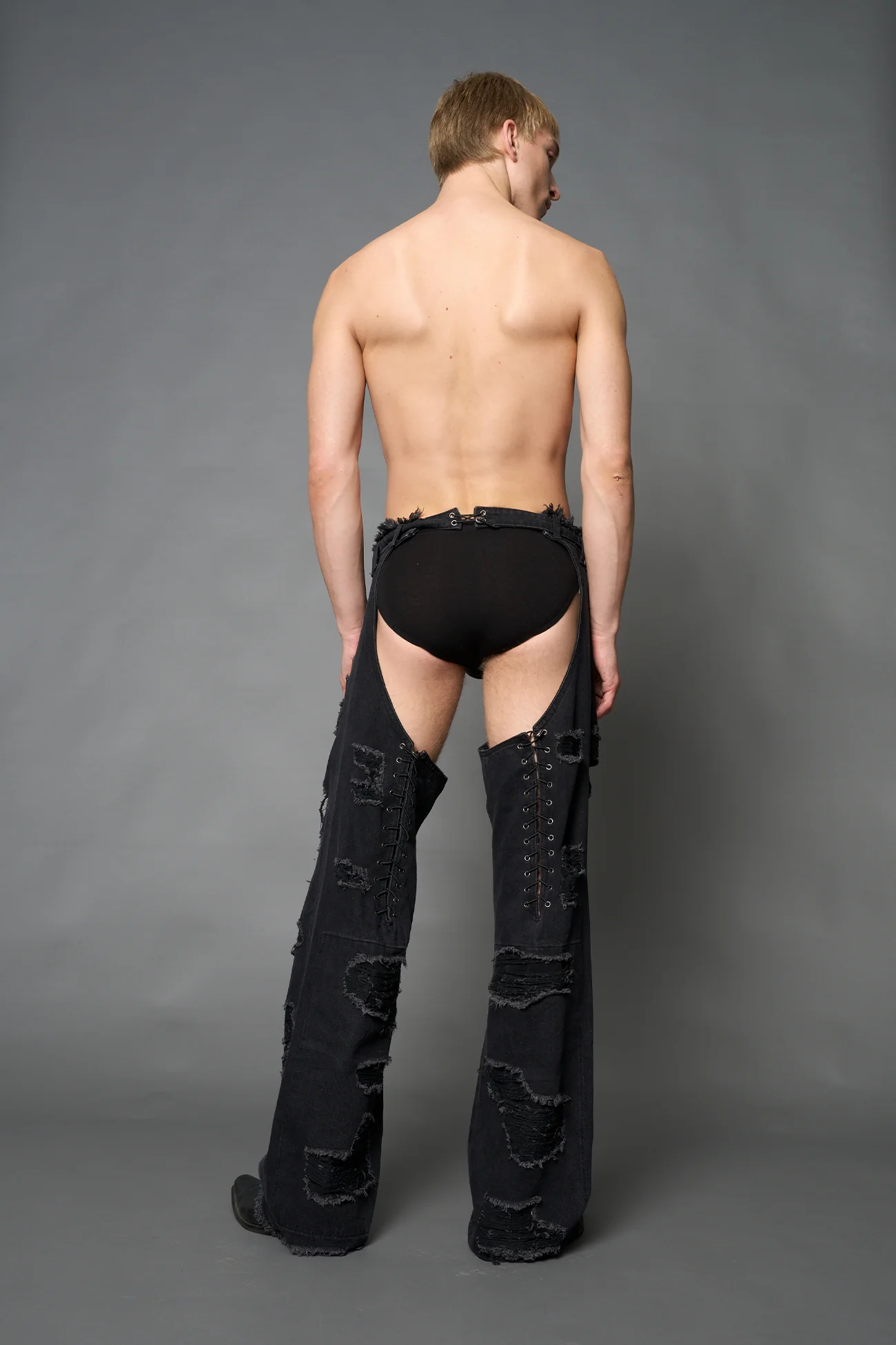 Denim Shredded Chaps - Image 9