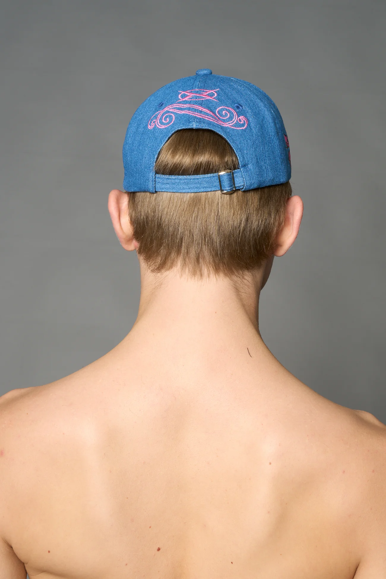 Denim Slogan Cap - Image 5