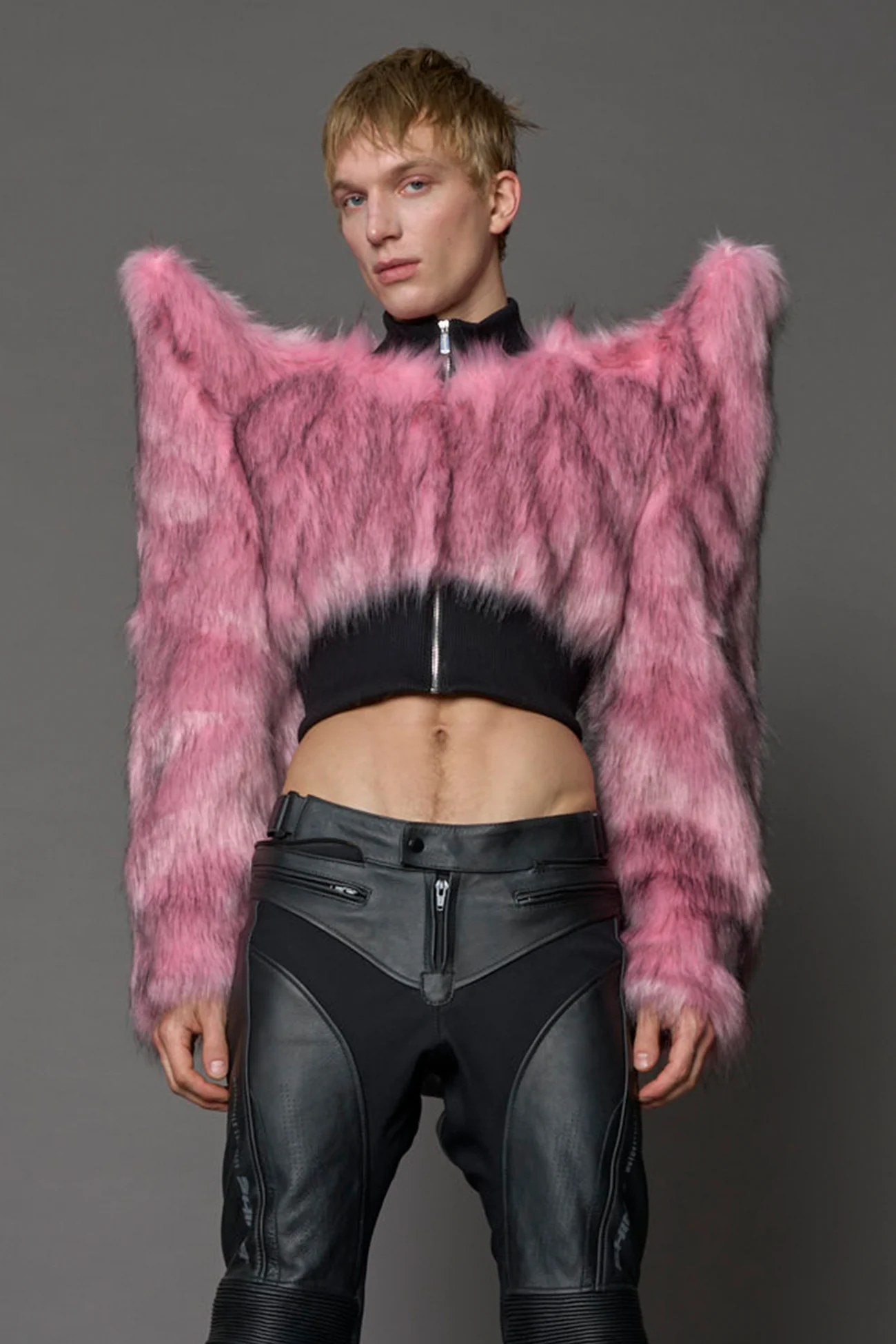 Doomsday Crop Faux Fur Jacket - Image 17