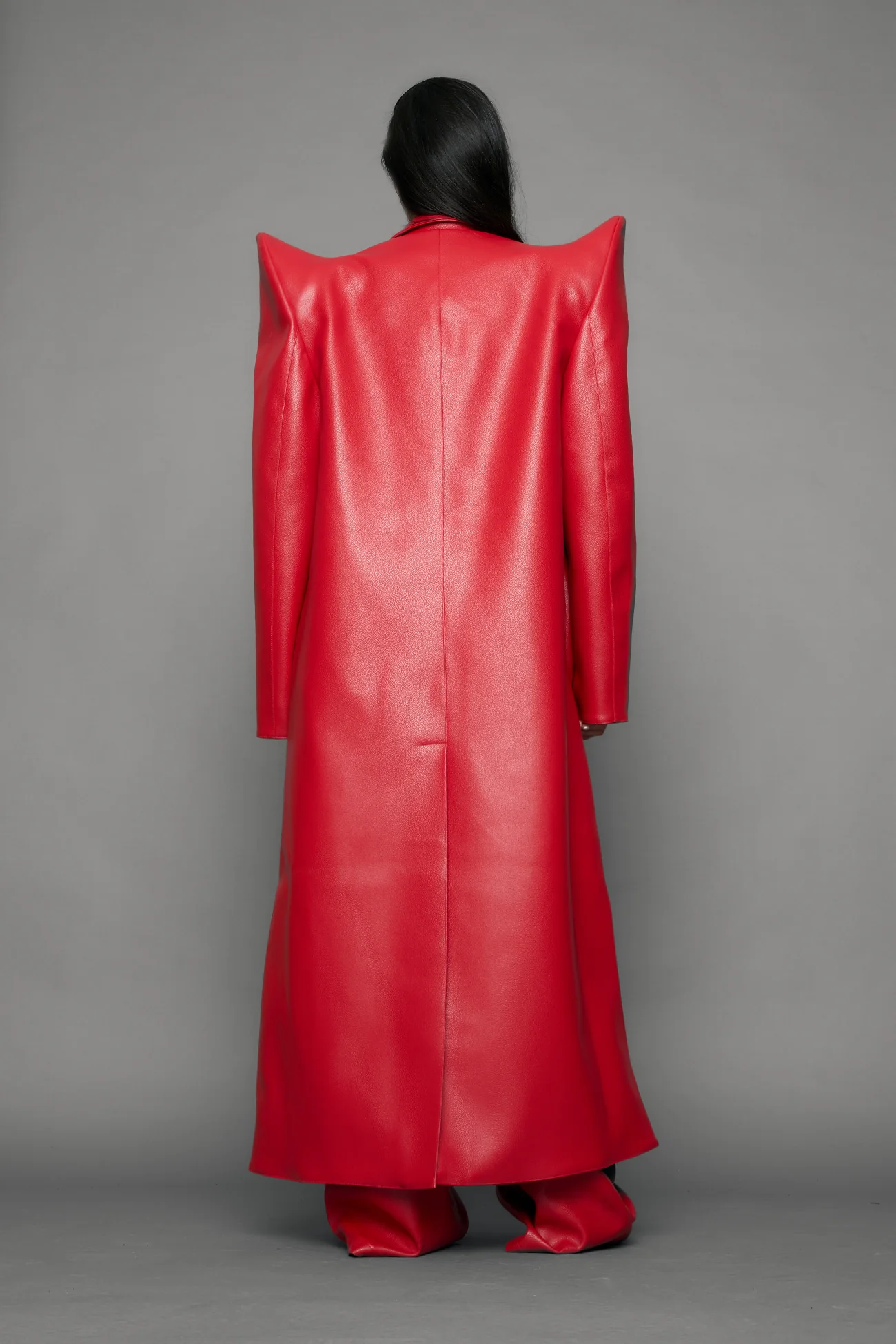 Doomsday Elongated Leather Coat - Image 14