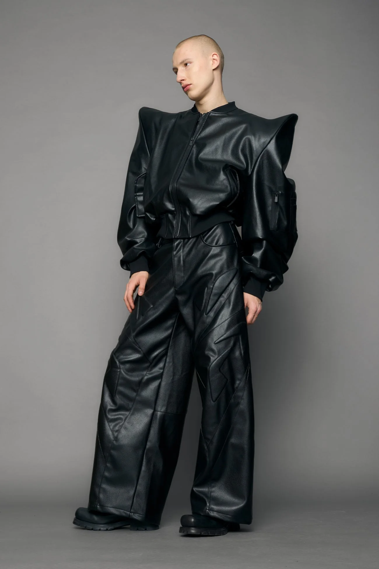 Doomsday Leather Bomber Jacket - Image 7