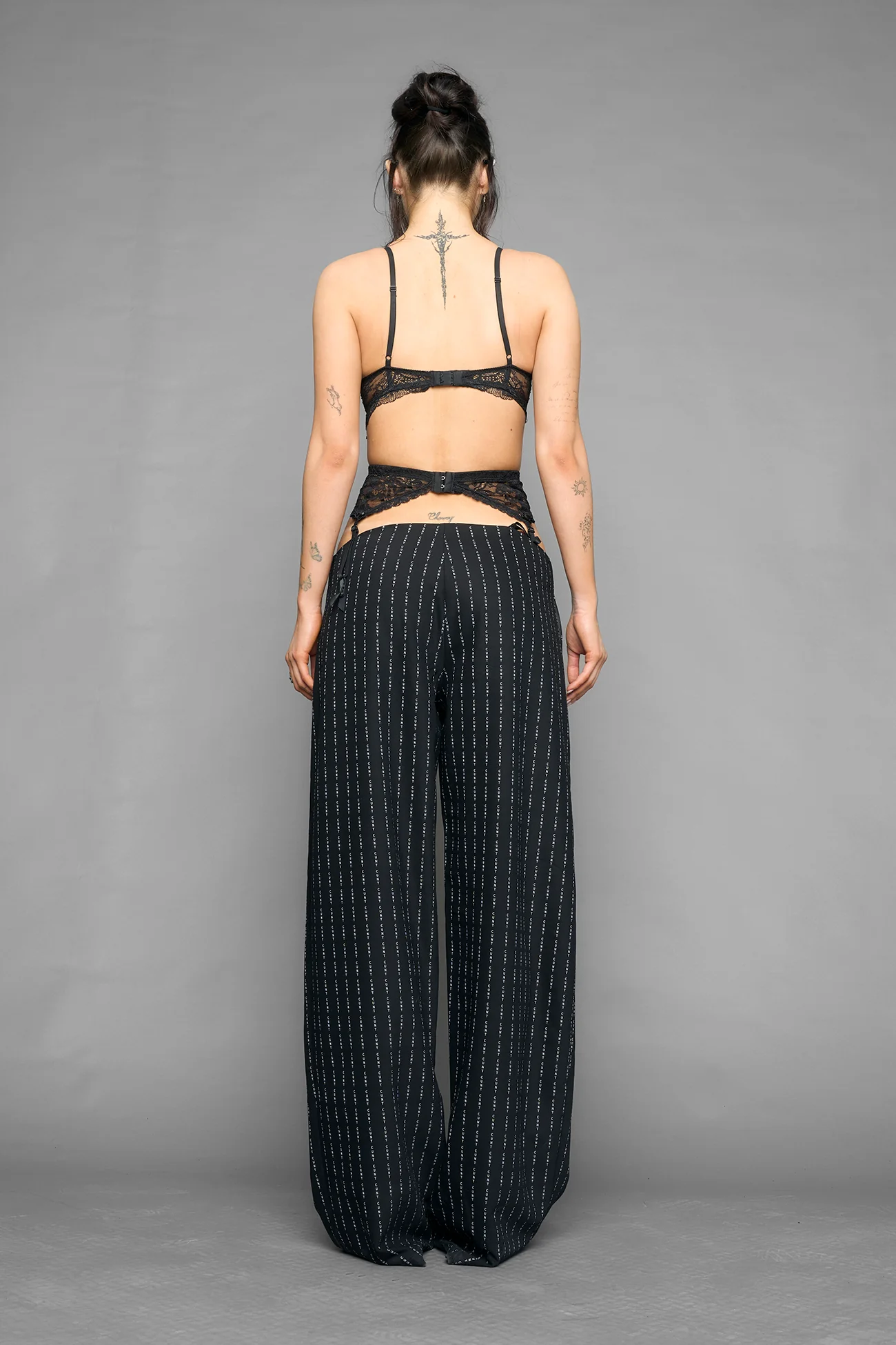 lace suspender office pants - Image 5