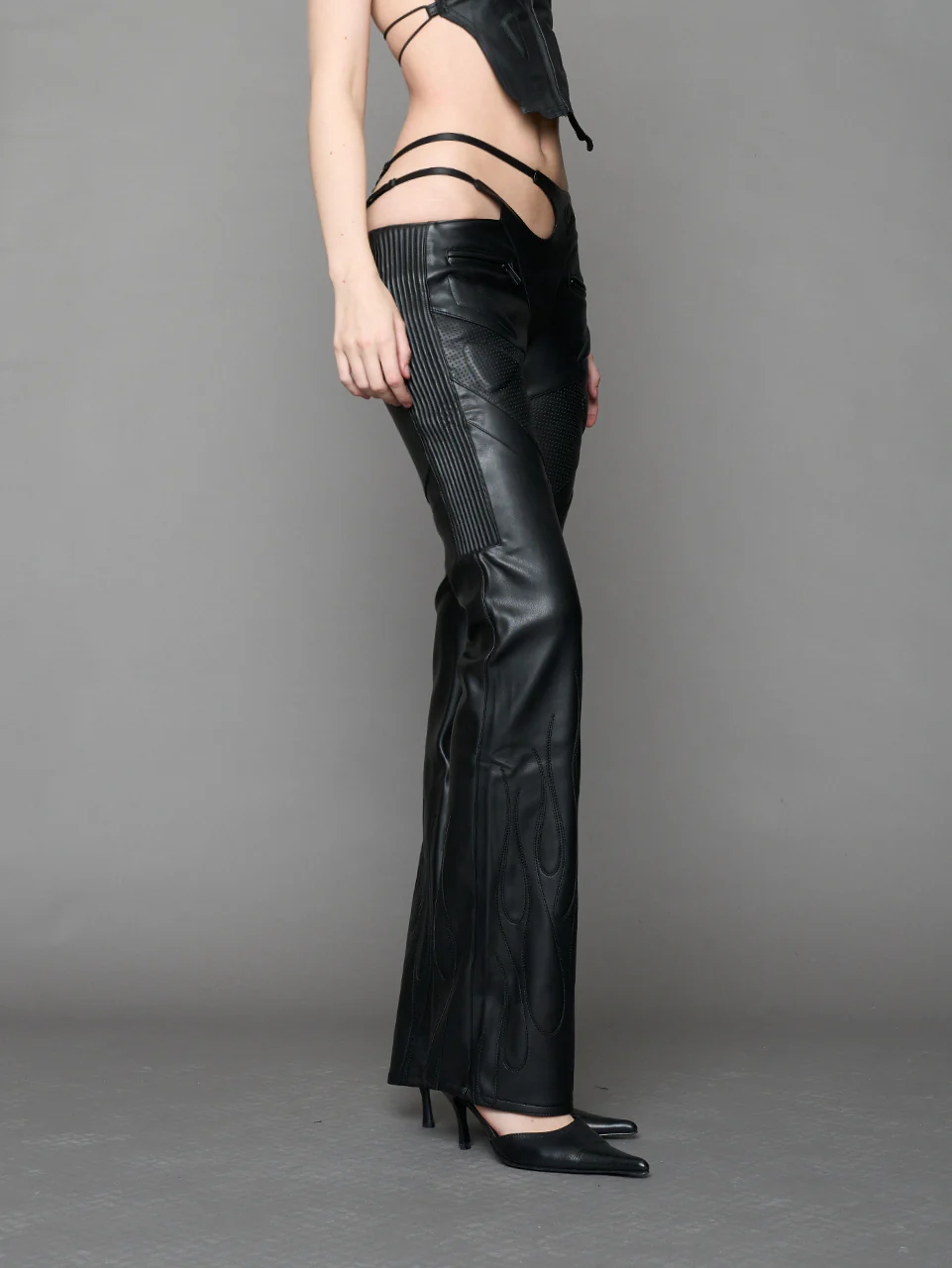 Hollywood Asymmetric Moto Trousers - Image 3