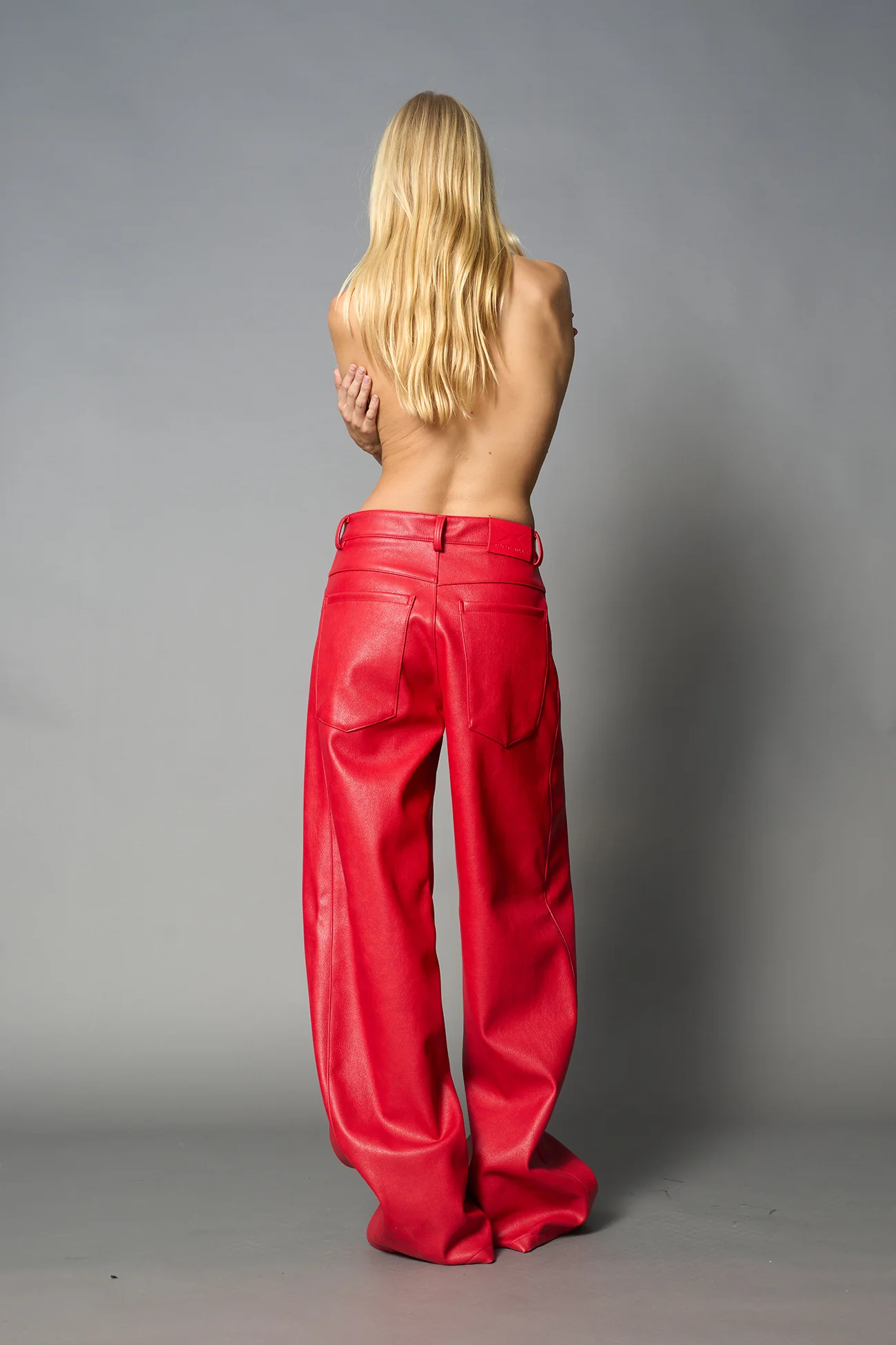 Leather Baggy Suit Trousers - Image 16