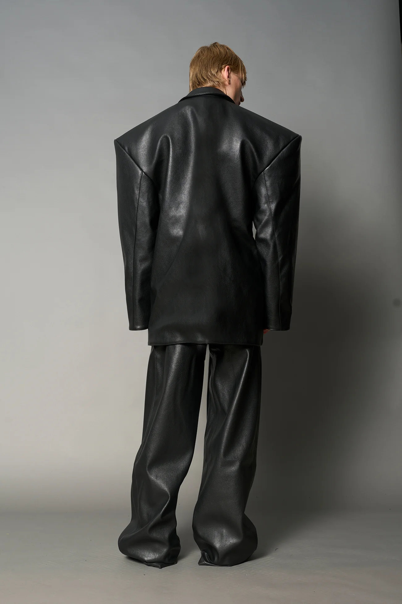 Leather Oversize Blazer - Image 9