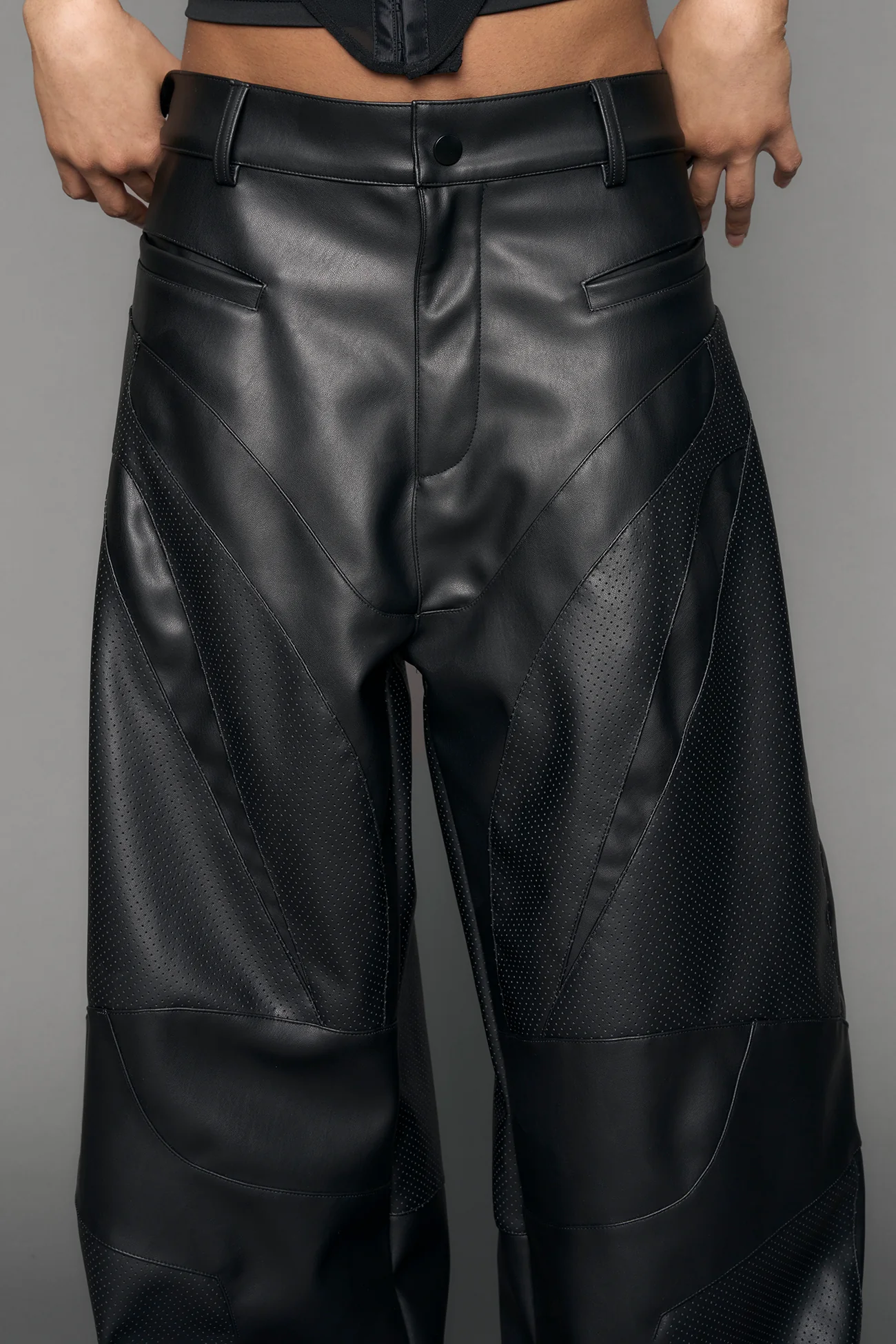 Moto Leather Baggy Pants - Image 3