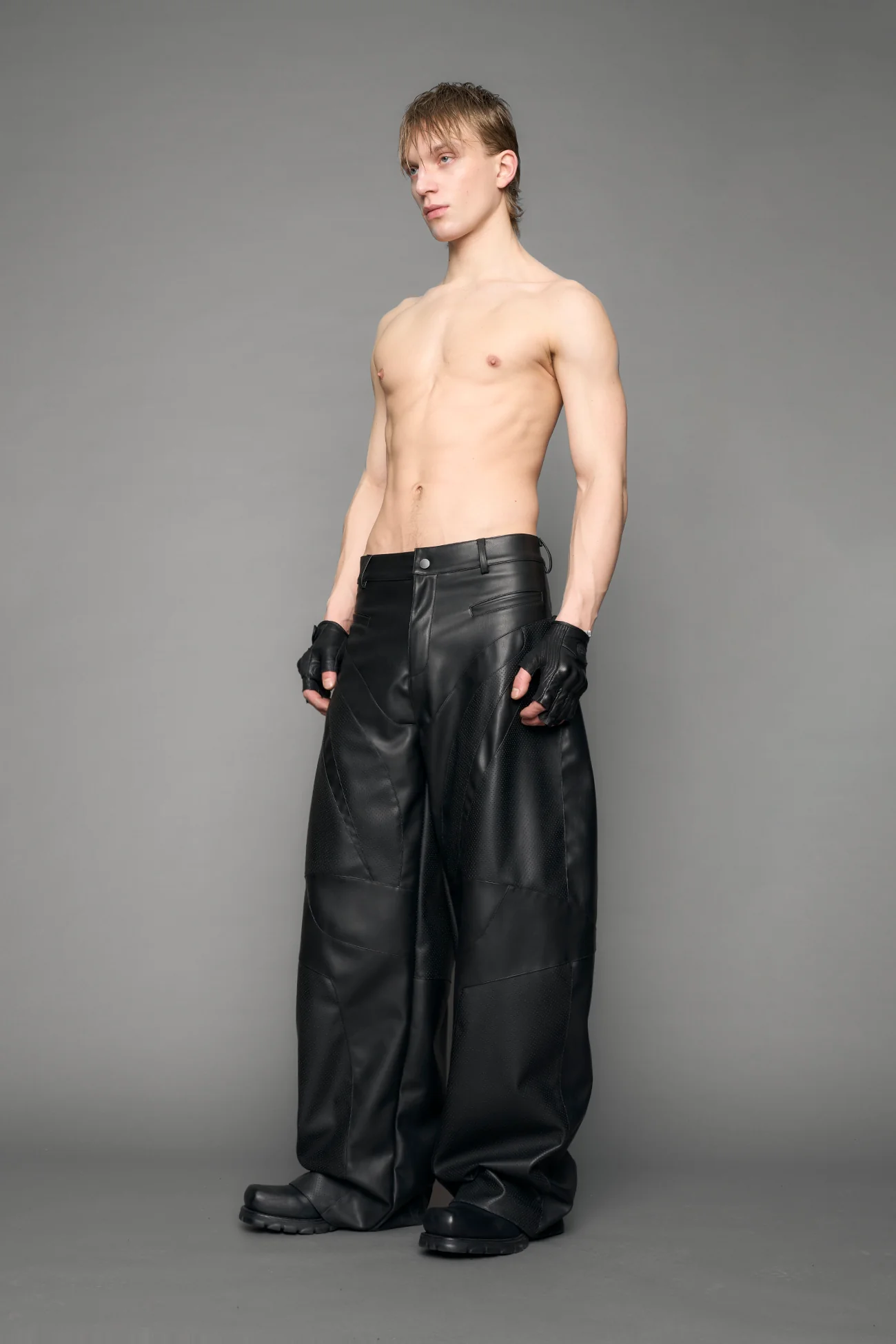 Moto Leather Baggy Pants - Image 7
