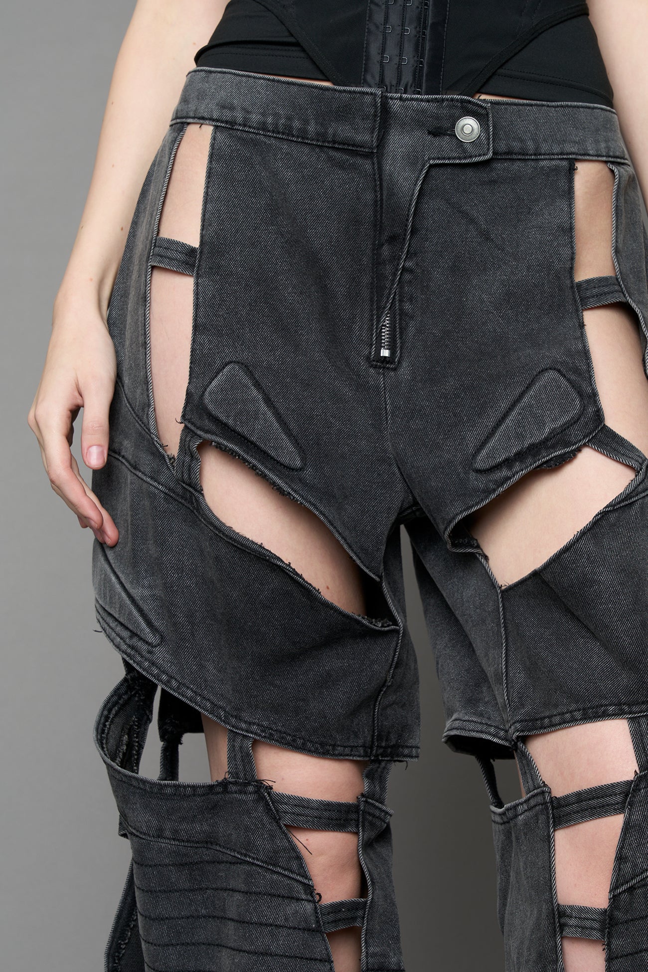 Moto Denim Floating Pants - Image 11