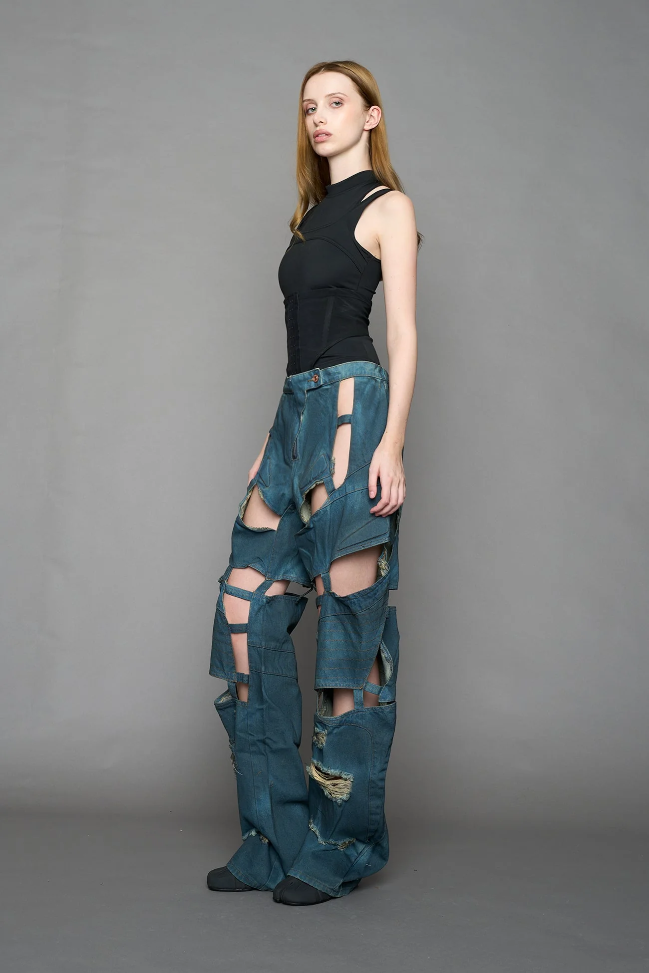 Moto Denim Floating Pants - Image 17