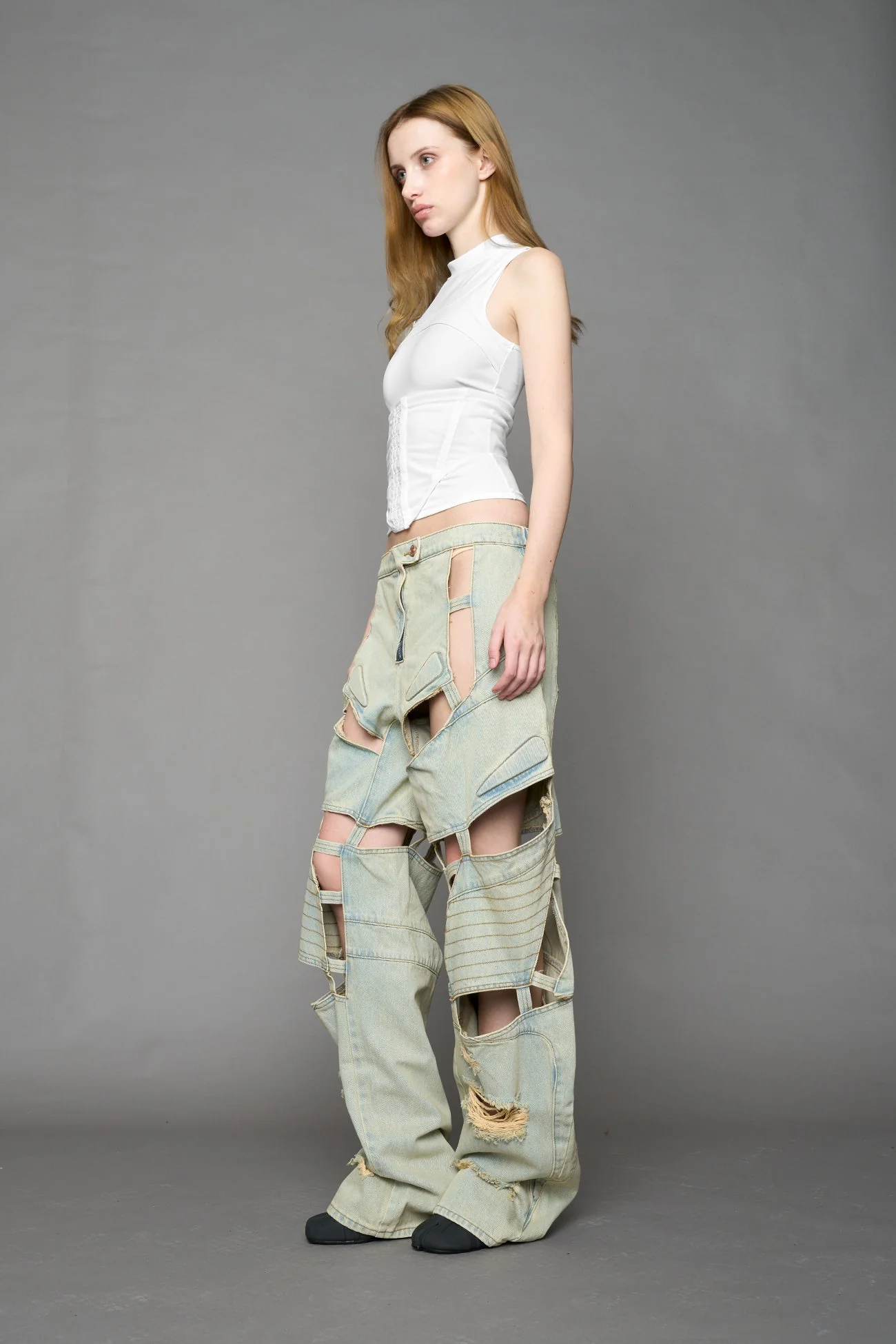 Moto Denim Floating Pants - Image 25