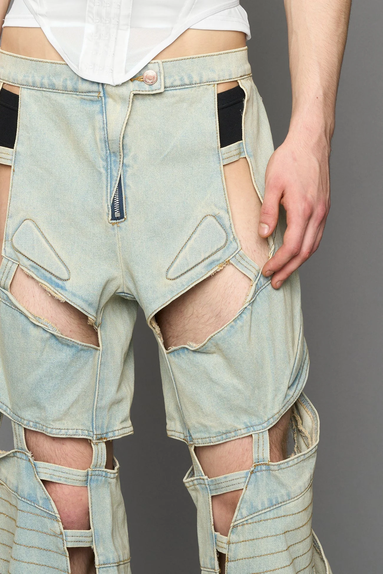 Moto Denim Floating Pants - Image 30