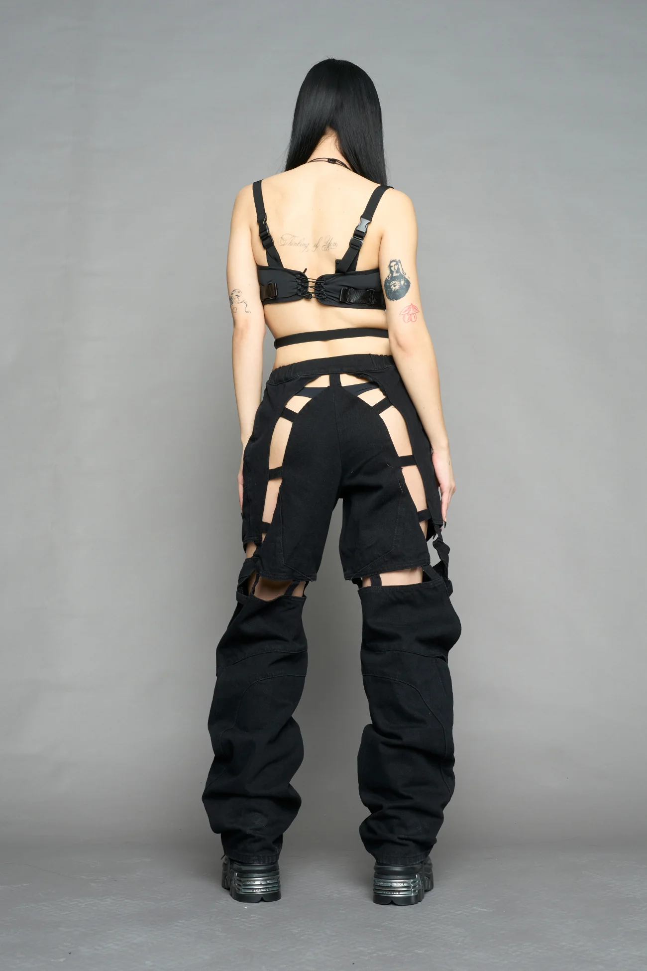 Moto Denim Floating Pants - Image 4