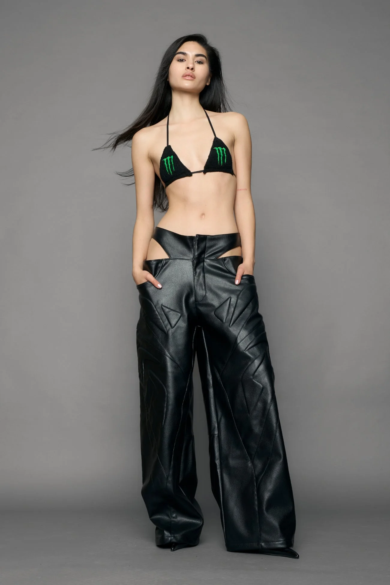 Octane Leather Panty Trousers - Image 2