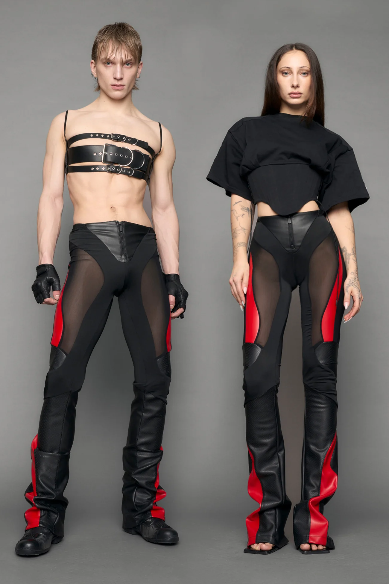 Moto Perforated Mesh Pants