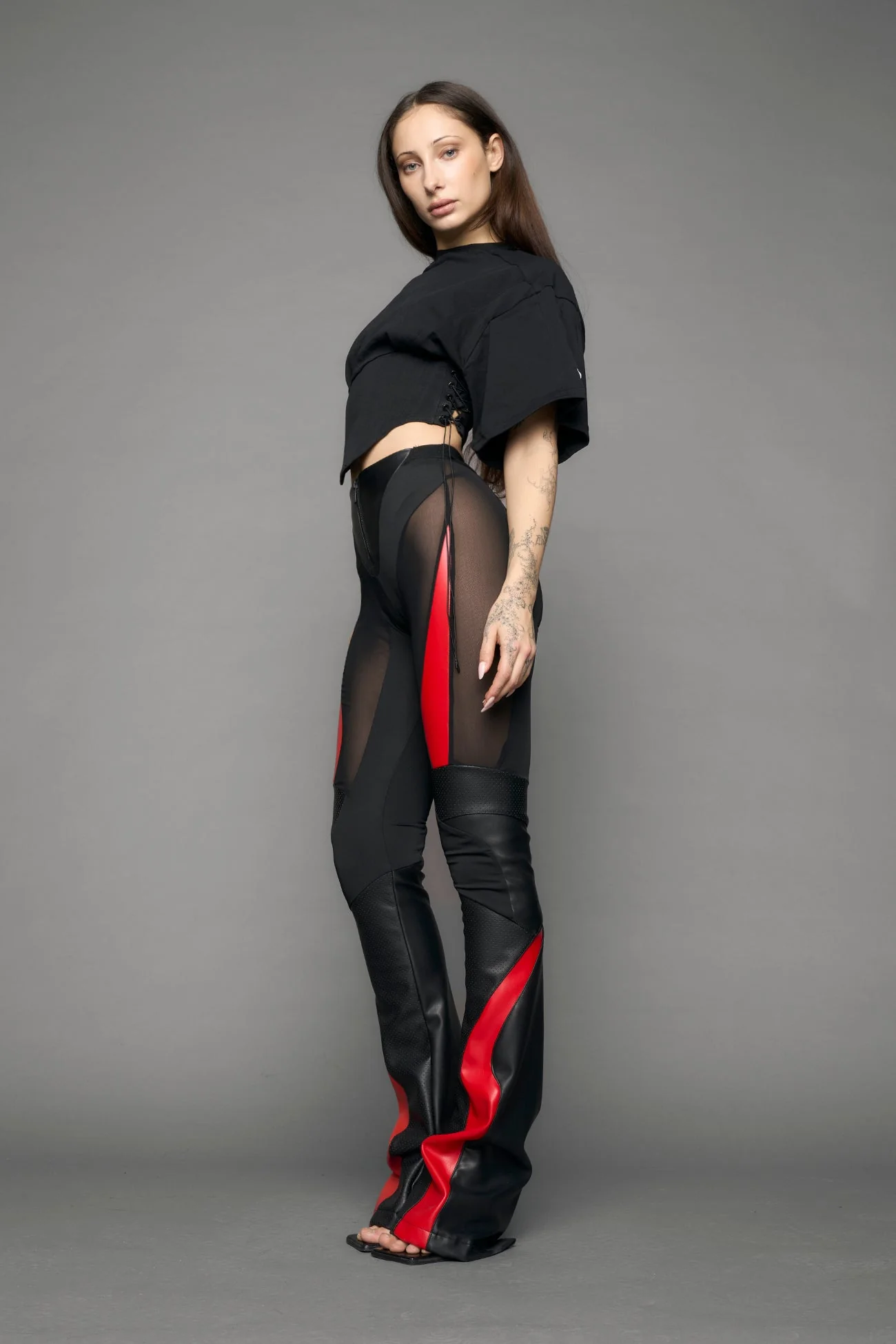 Moto Perforated Mesh Pants - Image 3