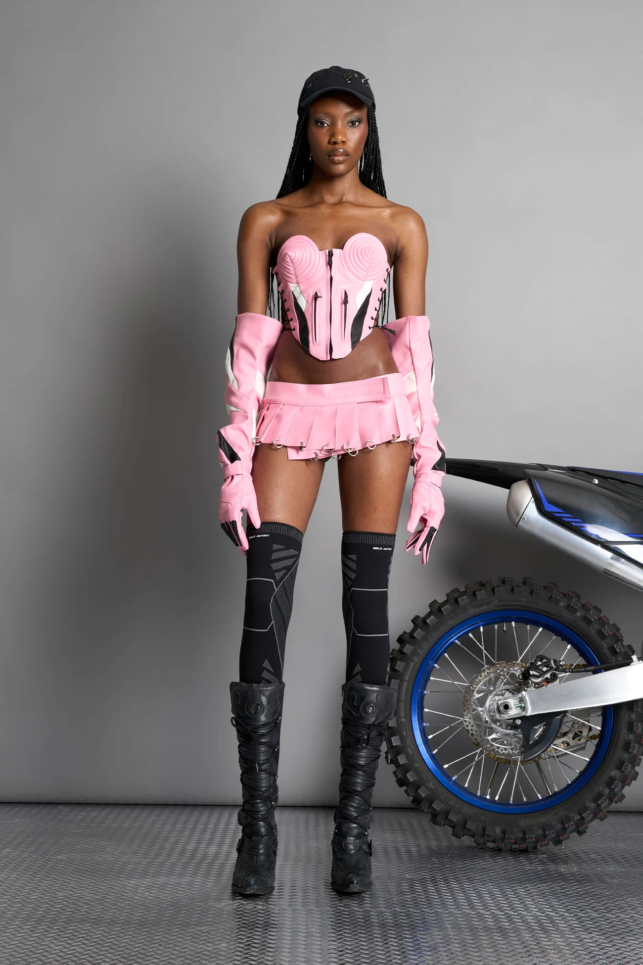 Pleated Mini Skirt With Rings - Image 12