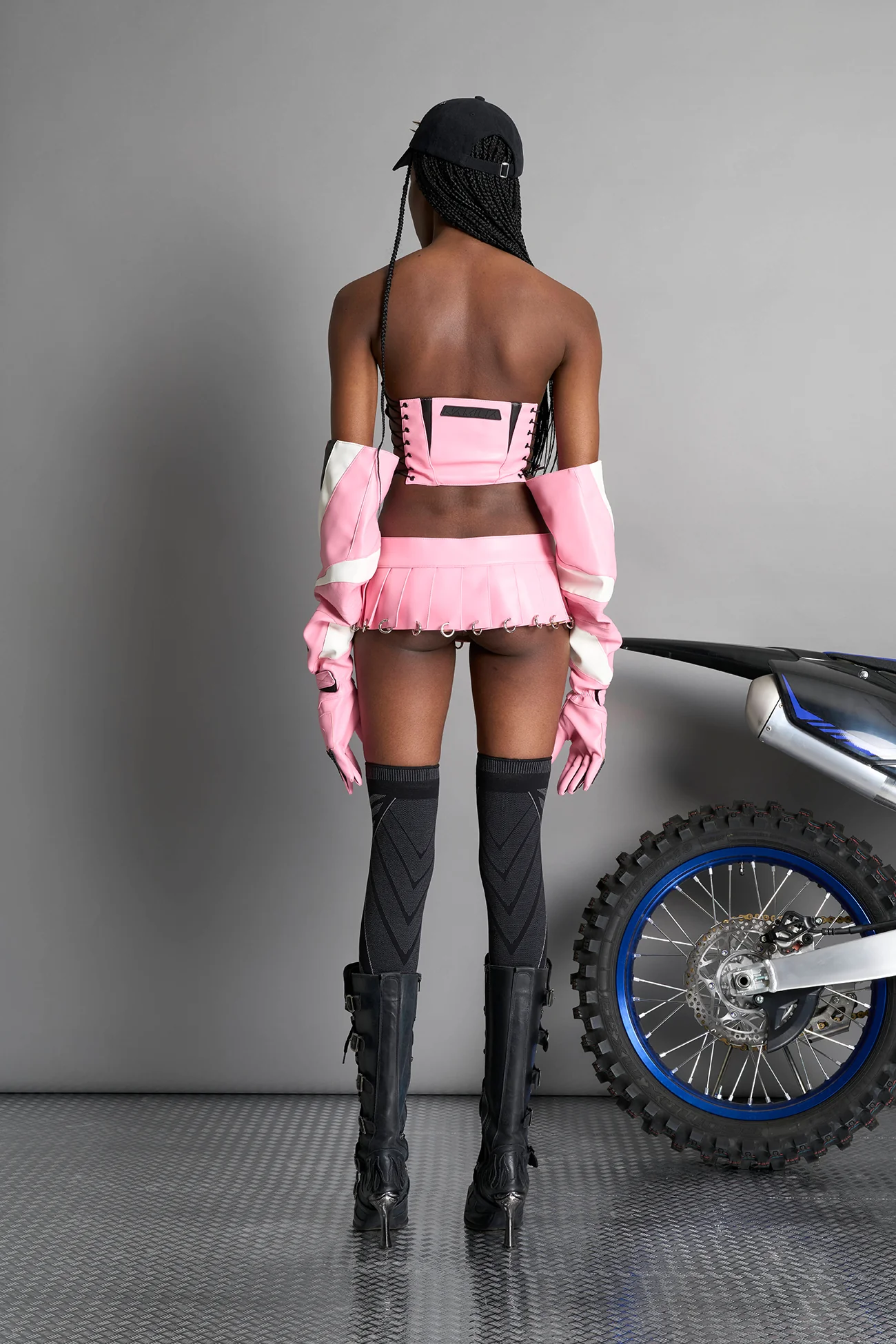 Pleated Mini Skirt With Rings - Image 13