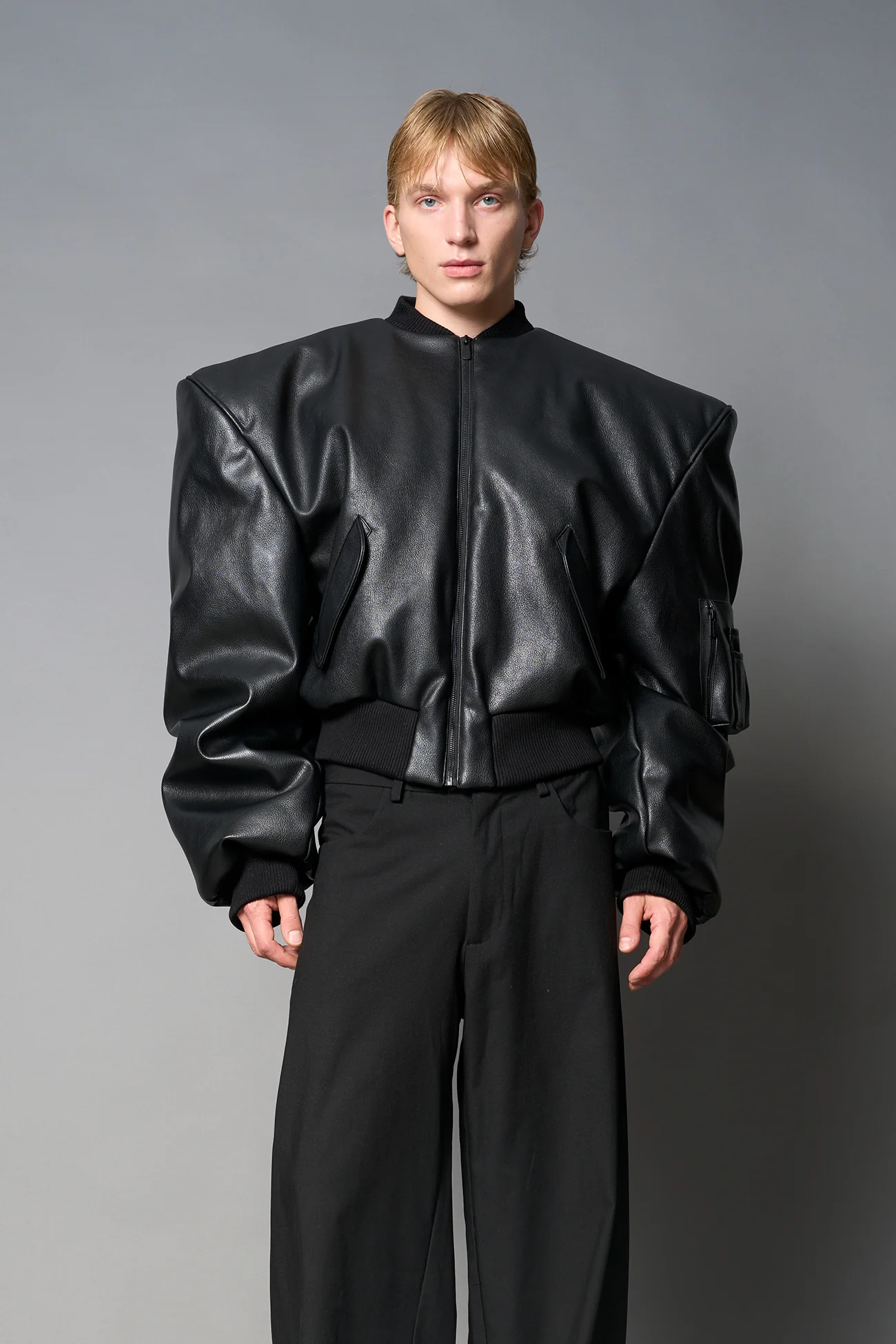 Power Shoulder Bomber Jacket - Image 14