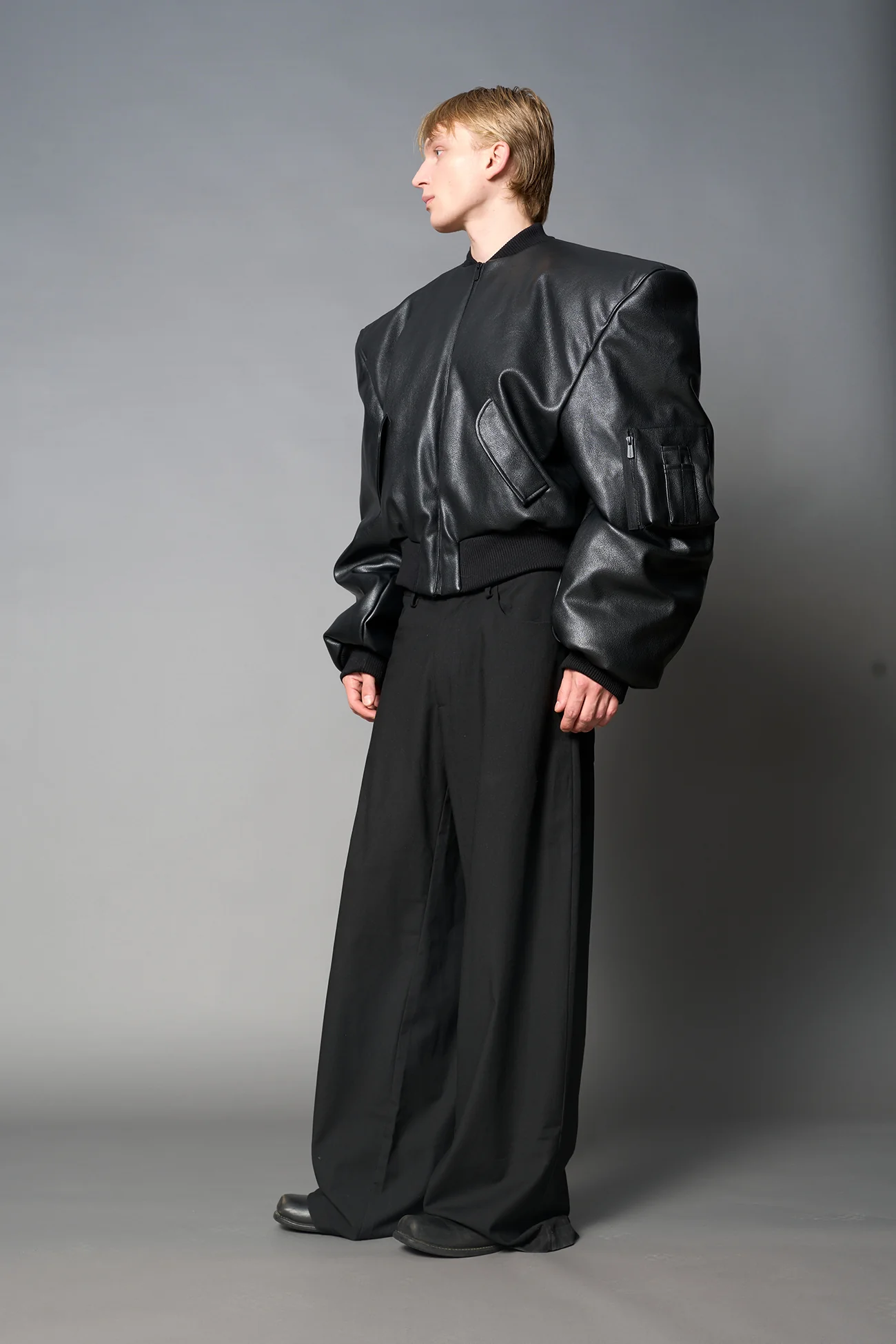 Power Shoulder Bomber Jacket - Image 18