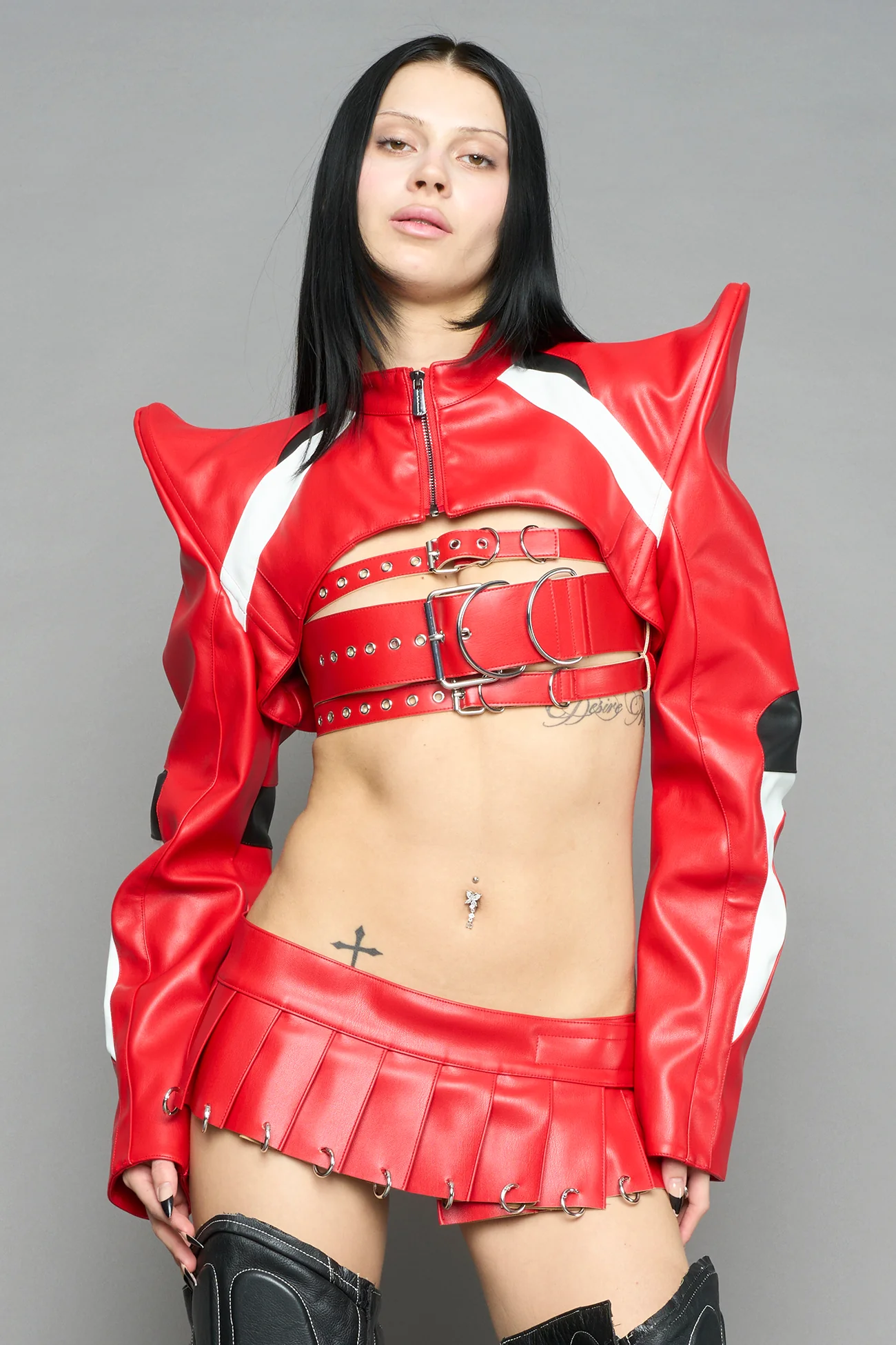 Spike Moto Bolero Jacket - Image 17