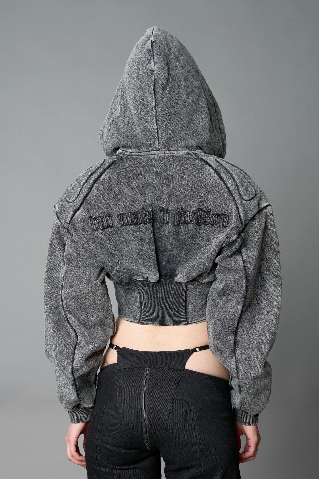 Sweat Corset Zip Hoodie - Image 14