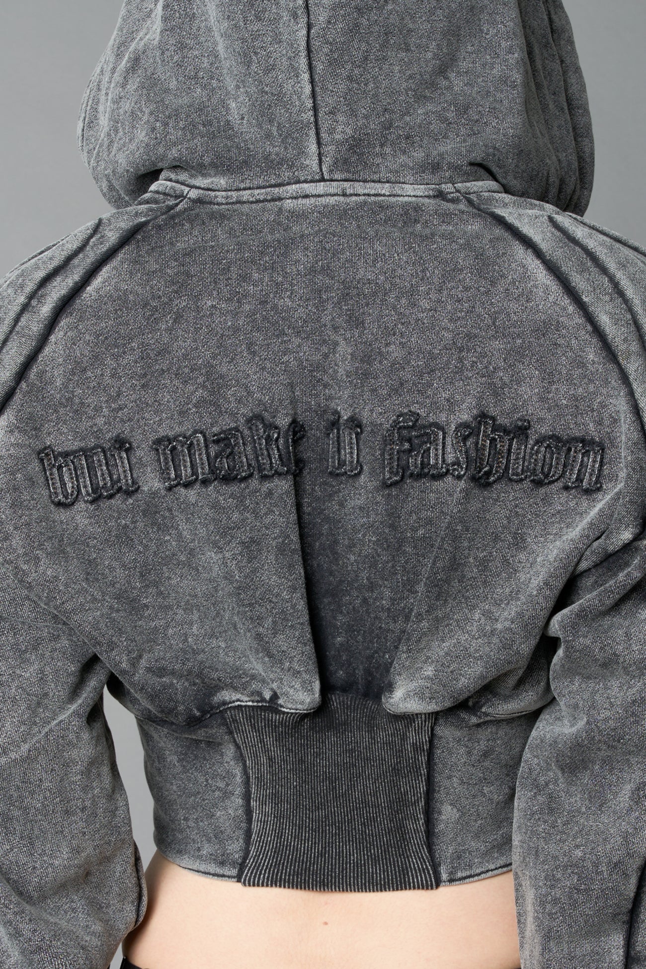 Sweat Corset Zip Hoodie - Image 15