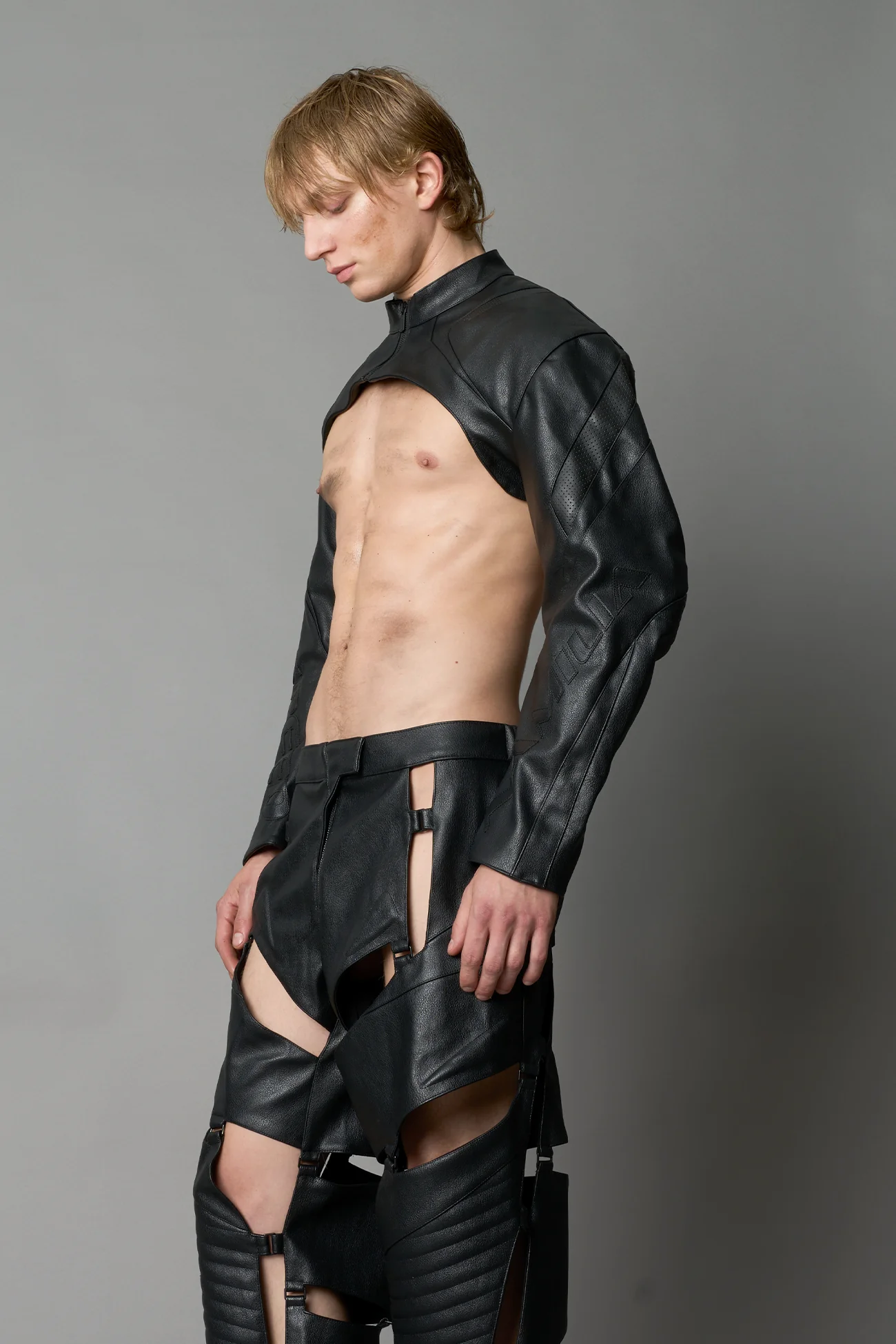 XTC Leather Choker Jacket - Image 8